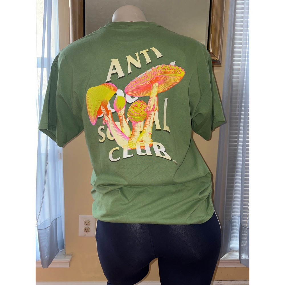Anti Social Social Club Mushroom Graphic Tee Mens Olive Green ASSC T-Shirt